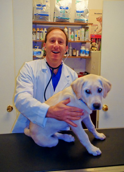 Dr. Belman with a patient